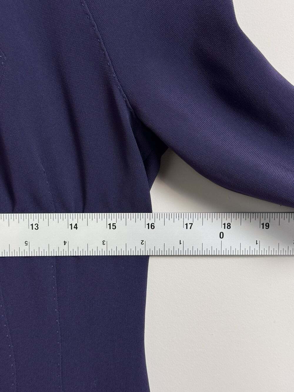 Talbot Runhof Purple Solid Sheath Crew Neck 3/4 Sleeve Zip Dress Size 10 - Picture 6 of 10